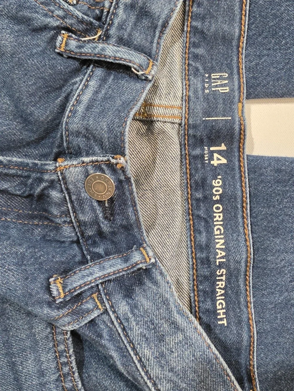 Gap Kids‎ Jeans Boys 14 Husky Blue Original 90s Straight Leg Casual Denim